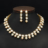 Gold Color Necklace With Earrings & Maang Tikka (KN861GLD)