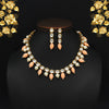 Peach Color Necklace With Earrings & Maang Tikka (KN861PCH)