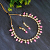 Pink Color Kundan Necklace Set (KN861PNK)