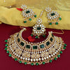 Green Color Kundan Bridal Necklace Set (KN863GRN)
