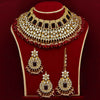 Maroon Color Kundan Bridal Choker Necklace Set (KN886MRN)