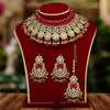 Rani Color Kundan Bridal Necklace Set (KN888RNI)