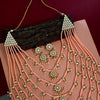 Peach Color Seven Layer Kundan Necklace Set (KN901PCH)