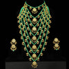 Parrot Green Color Seven Layer Kundan Necklace Set (KN901PGRN)