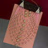 Pink Color Seven Layer Kundan Necklace Set (KN901PNK)