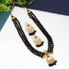 Black Color Kundan Necklace Set (KN913BLK)