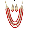 Maroon Color Imitation Pearl Kundan Necklace With Earring (KN96MRN)