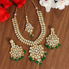 Green Color Kundan Necklace Set (KN988GRN)