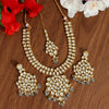 Grey Color Kundan Necklace Set (KN988GRY)