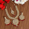 Maroon Color Kundan Necklace Set (KN988MRN)