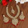 Red Color Kundan Necklace Set (KN988RED)