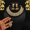 Black Color Kundan Necklace Set (KN995BLK)