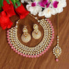 Pink Color Kundan Necklace Set (KN995PNK)