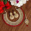Red Color Kundan Necklace Set (KN995RED)