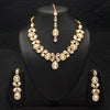 White Color Imitation Pearl Kundan Necklace With Earring & Maang Tikka For Women (KN99WHT)