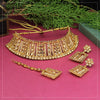Gold Color Choker Kundan Polki Necklace Set (KPN179GLD)