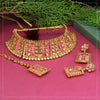 Pink Color Choker Kundan Polki Necklace Set (KPN179PNK)