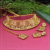Gold Color Choker Kundan Polki Necklace Set (KPN181GLD)