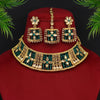 Green Color Choker Kundan Polki Necklace Set (KPN181GRN)