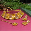 Yellow Color Choker Kundan Polki Necklace Set (KPN181YLW)