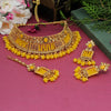 Yellow Color Choker Kundan Polki Necklace Set (KPN184YLW)