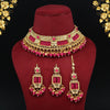Rani Color Choker Kundan Polki Necklace Set (KPN185RNI)