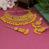 Yellow Color Choker Kundan Polki Necklace Set (KPN185YLW)