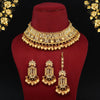 Gold Color Choker Kundan Polki Necklace Set (KPN186GLD)