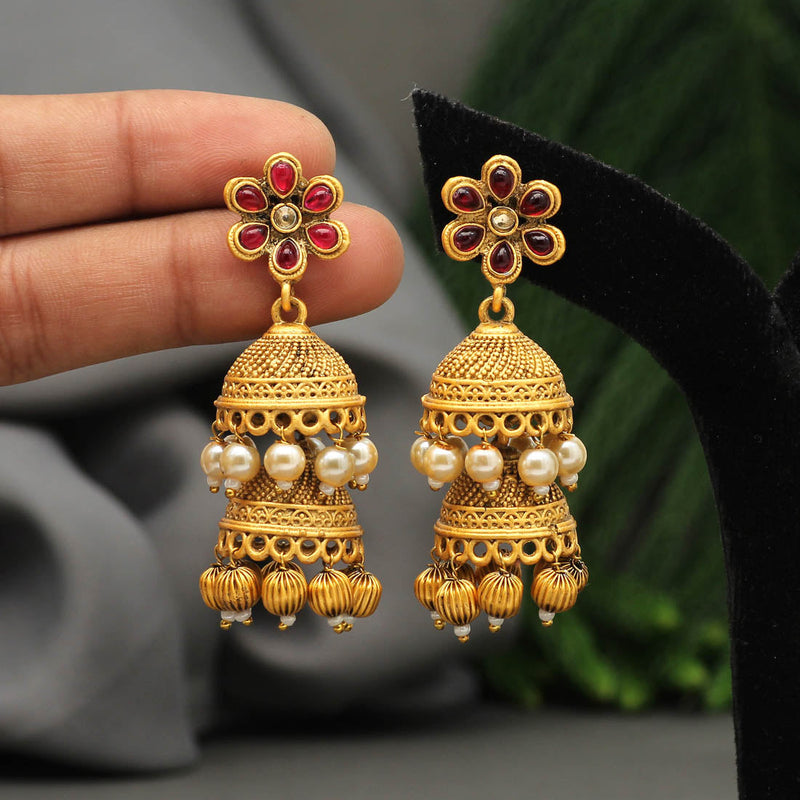 Rani Color Matte Gold Earrings (MGE159RNI)