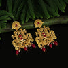 Rani Color Matte Gold Temple Earrings (MGE162RNI)