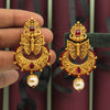 Maroon Color Matte Gold Earrings (MGE163MRN)