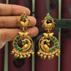 Green Color Matte Gold Earrings (MGE166GRN)