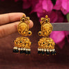 Black Color Matte Gold Big Jhumka Temple Earrings (MGE190BLK)