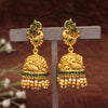 Green Color Matte Gold Earrings (MGE192GRN)