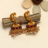 Rani Color Matte Gold Temple Earrings (MGE199RNI)