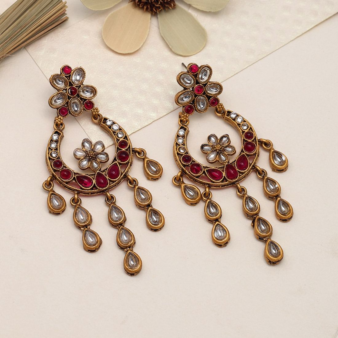 Rani Color Matte Gold Earrings (MGE205RNI)