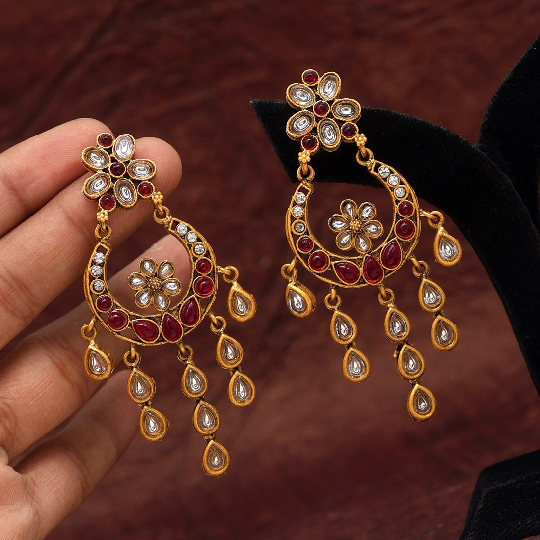Rani Color Matte Gold Earrings (MGE205RNI)