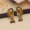Black Color Matte Gold Earrings (MGE206BLK)