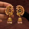 Peach Color Matte Gold Earrings (MGE206PCH)
