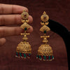 Rani & Green Color Matte Gold Earrings (MGE209RNIGRN)