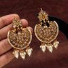 White Color Matte Gold Earrings (MGE213WHT)