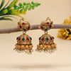 Rani & Green Color Matte Gold Earrings (MGE228RNIGRN)