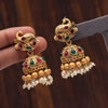 Rani & Green Color Matte Gold Earrings (MGE228RNIGRN)