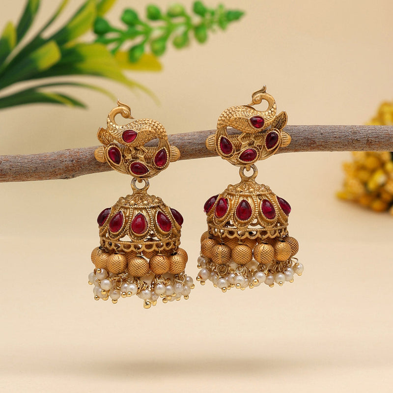 Rani Color Matte Gold Earrings (MGE228RNI)