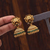Green Color Matte Gold Earrings (MGE232GRN)