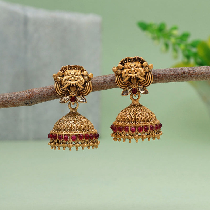 Rani Color Matte Gold Earrings (MGE232RNI)