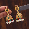 Rani & Green Color Matte Gold Earrings (MGE233RNIGRN)