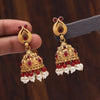 Rani Color Rajwadi Matte Gold Earrings (MGE233RNI)