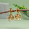 White Color Matte Gold Earrings (MGE233WHT)