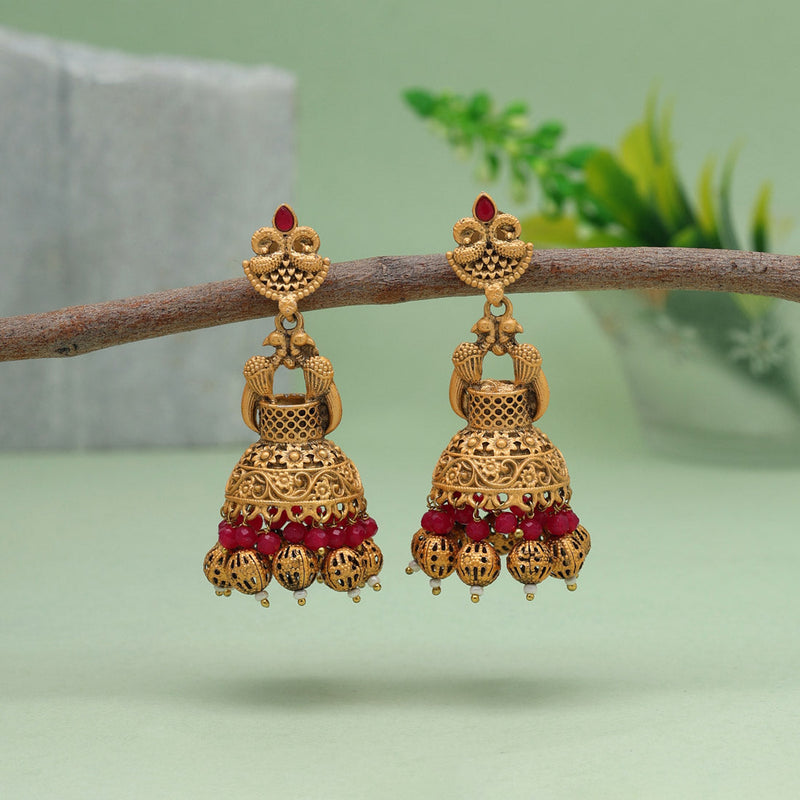 Rani Color Matte Gold Earrings (MGE246RNI)